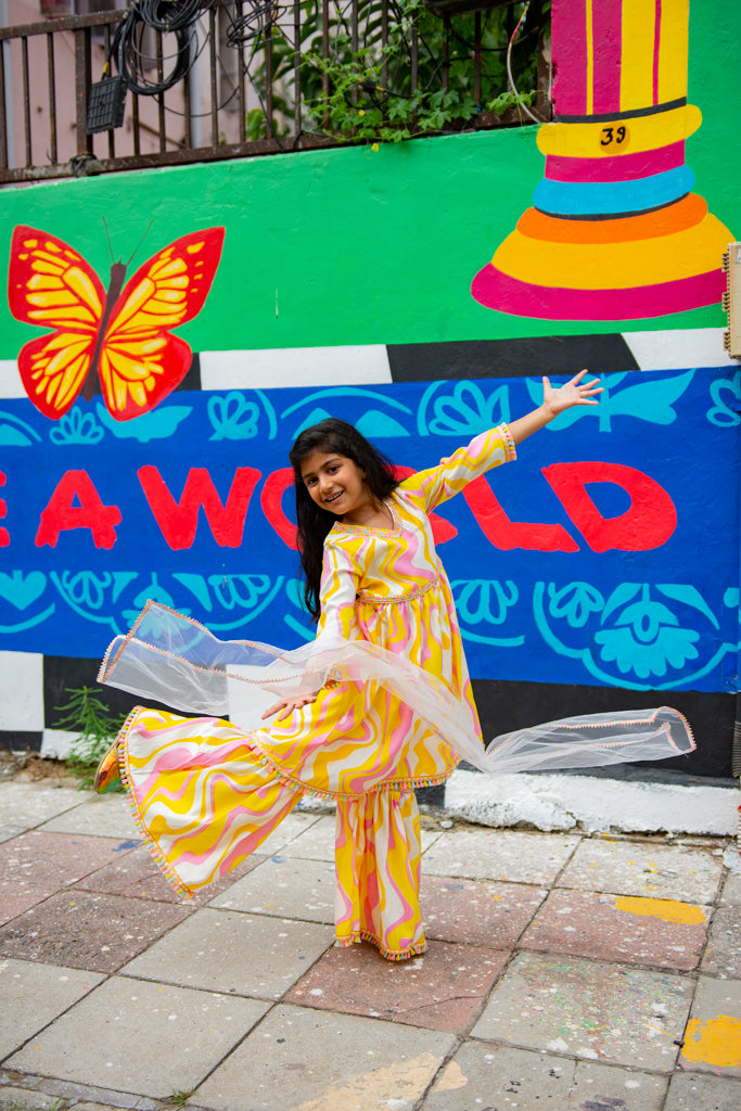 Gotta Patti Kurti Sharara Set With Dupatta