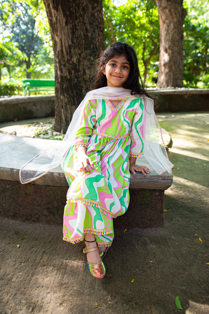 Gotta Patti Kurti Sharara Set With Dupatta