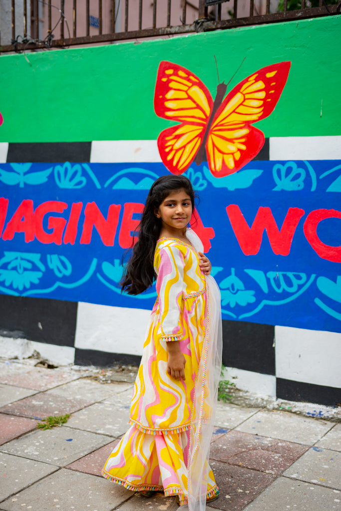 Gotta Patti Kurti Sharara Set With Dupatta
