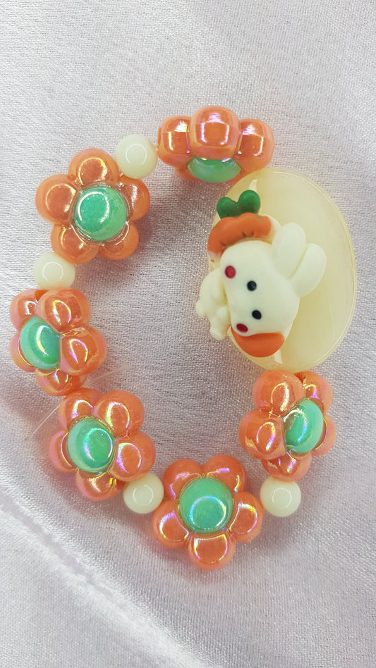 Orange Flower Band Rakhi