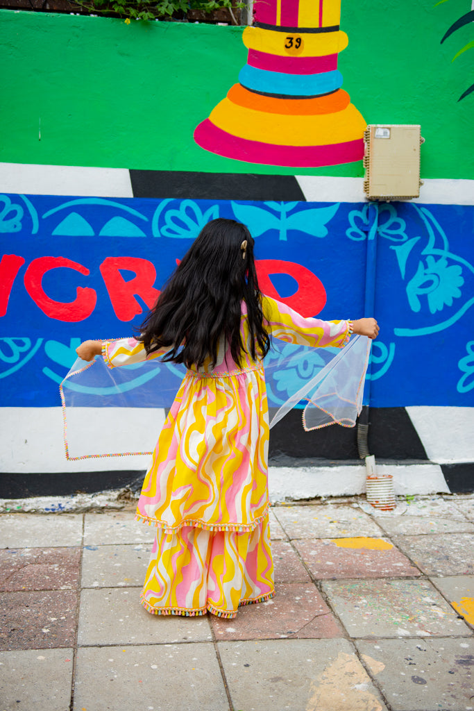 Gotta Patti Kurti Sharara Set With Dupatta
