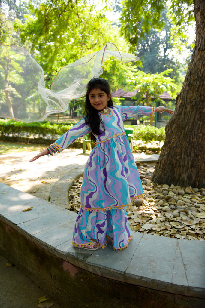 Gotta Patti Kurti Sharara Set With Dupatta