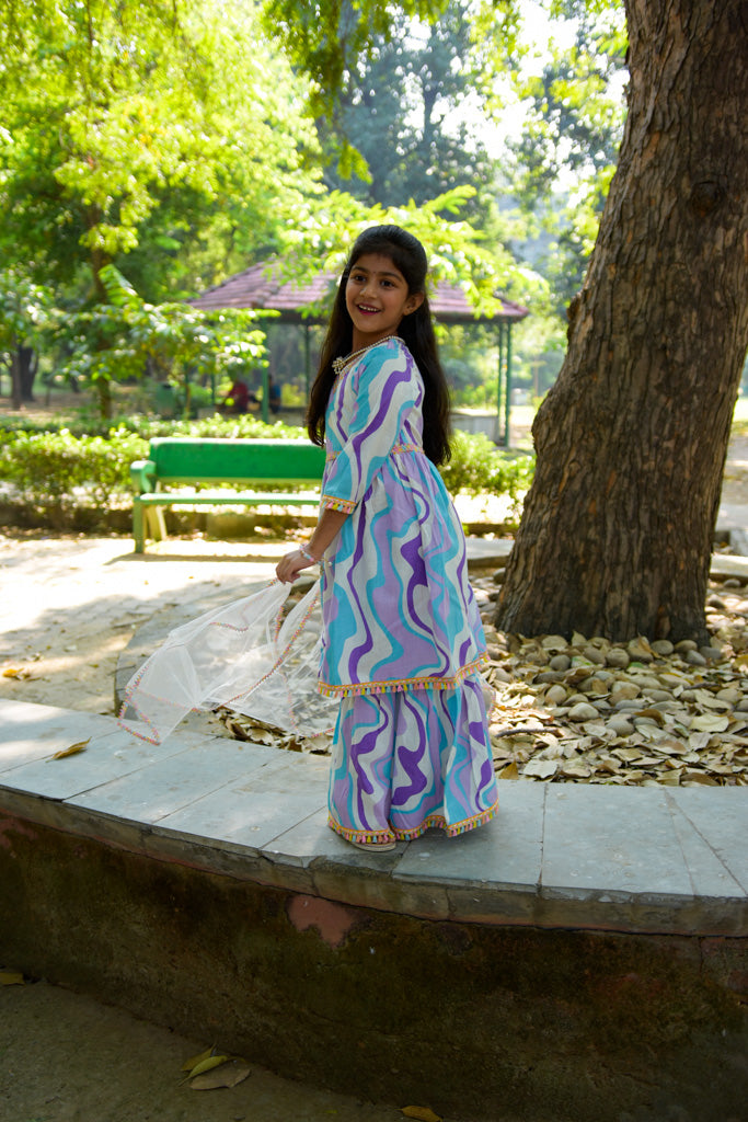 Gotta Patti Kurti Sharara Set With Dupatta