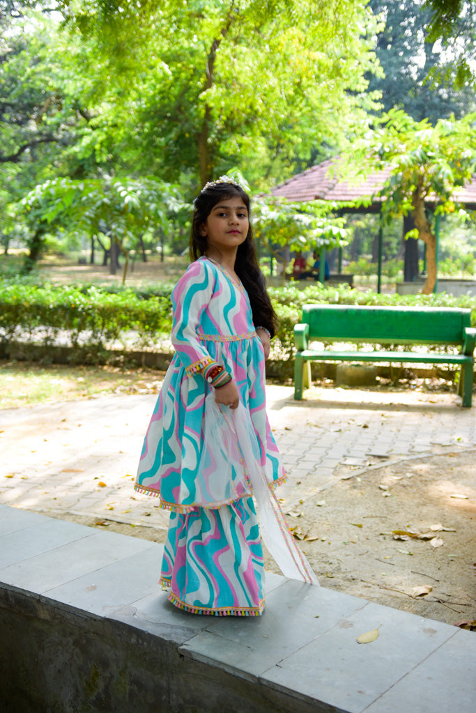 Gotta Patti Kurti Sharara Set With Dupatta