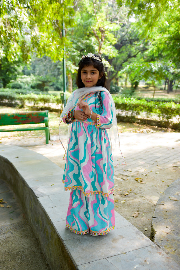 Gotta Patti Kurti Sharara Set With Dupatta