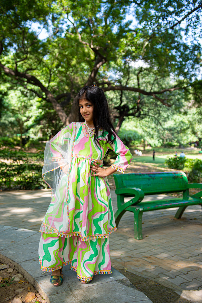 Gotta Patti Kurti Sharara Set With Dupatta