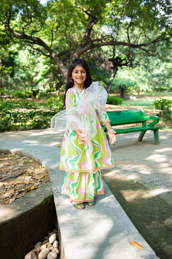 Gotta Patti Kurti Sharara Set With Dupatta