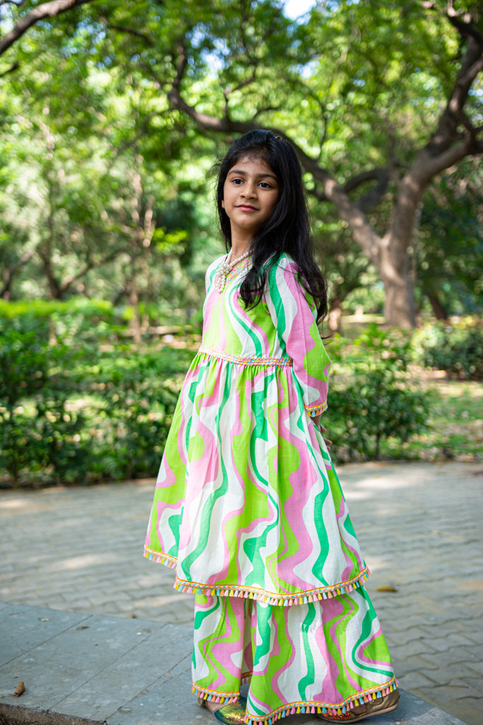 Gotta Patti Kurti Sharara Set With Dupatta