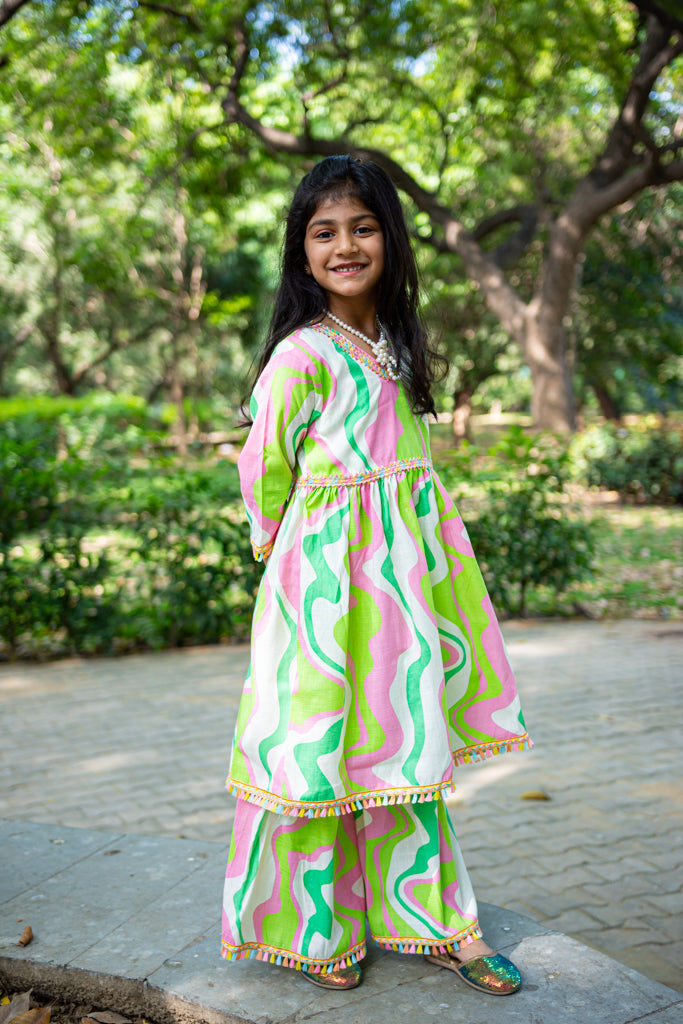 Gotta Patti Kurti Sharara Set With Dupatta