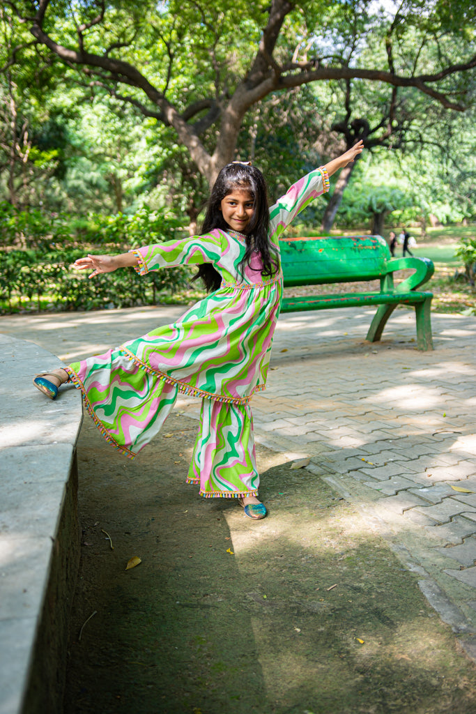 Gotta Patti Kurti Sharara Set With Dupatta